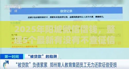 2025年阳城微信借钱,整理5个最新有没有不查征信的贷款平台 2025年阳城微信借钱,整理5个最新有没有不查征信的贷款平台