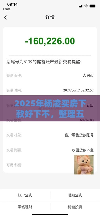 2025年杨凌买房下款好下不，整理五个最新65岁稳放款口子