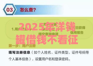 2025年洋钱罐借钱不看征信么，看看这5个最新靠谱的贷款平台排行榜
