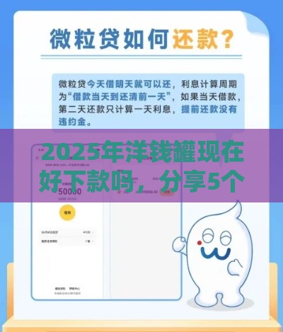 2025年洋钱罐现在好下款吗，分享5个最新贷款平台不看征信,不看负债
