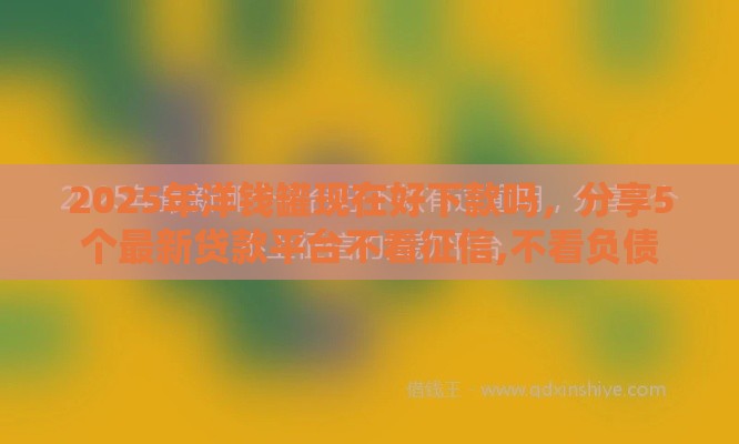 2025年洋钱罐现在好下款吗，分享5个最新贷款平台不看征信,不看负债