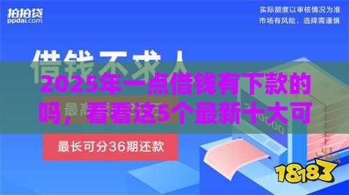 2025年一点借钱有下款的吗，看看这5个最新十大可靠的借钱平台