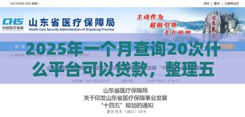 2025年一个月查询20次什么平台可以贷款，整理五个最新2025必下款的口子