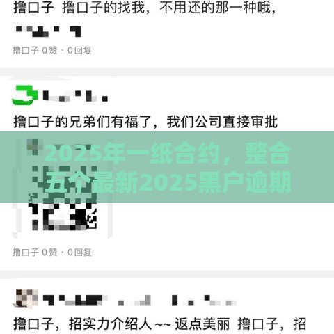 2025年一纸合约，整合五个最新2025黑户逾期百分百能下款的口子