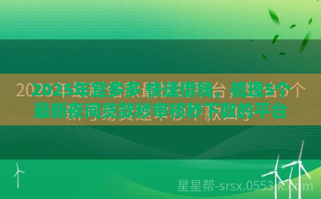 2025年宜多多 快速借钱，梳理5个最新夜间贷款秒审核秒下款的平台