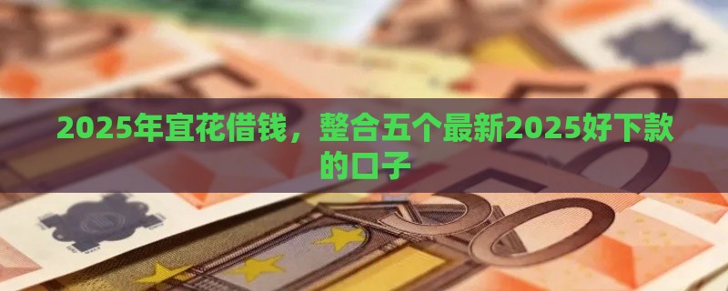 2025年宜花借钱，整合五个最新2025好下款的口子