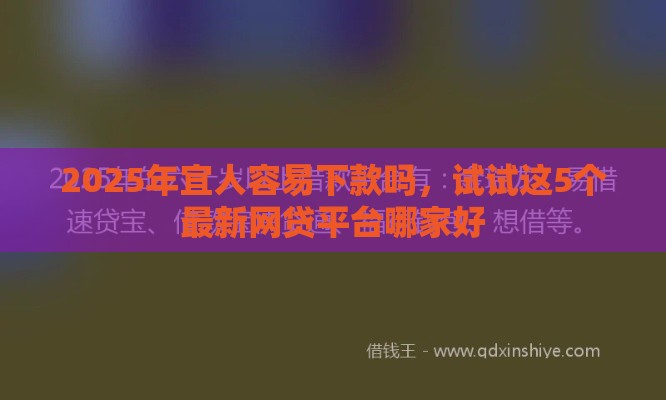 2025年宜人容易下款吗，试试这5个最新网贷平台哪家好