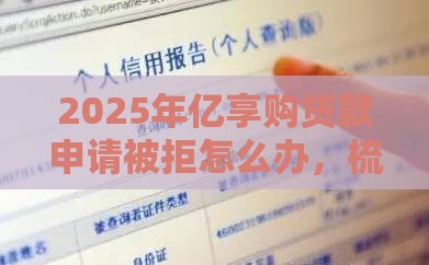 2025年亿享购贷款申请被拒怎么办，梳理五个最新人工审批贷款软件