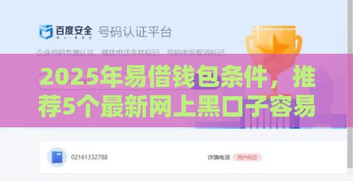 2025年易借钱包条件，推荐5个最新网上黑口子容易下款的