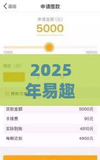 2025年易趣花好下款，试试这五个最新不看征信的网贷平台最容易通过的