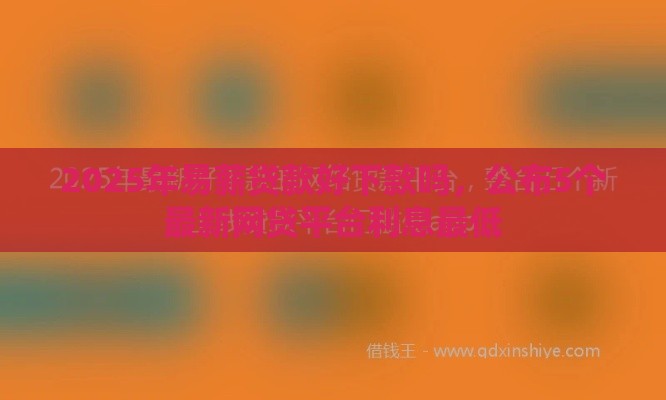 2025年易薪贷款好下款吗，公布5个最新网贷平台利息最低