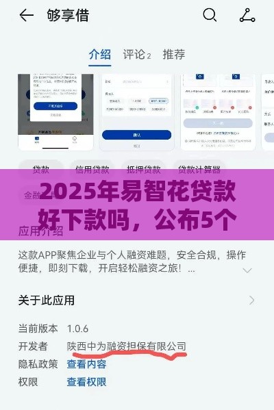 2025年易智花贷款好下款吗，公布5个最新应急贷款平台