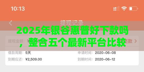 2025年银谷惠普好下款吗，整合五个最新平台比较好贷款