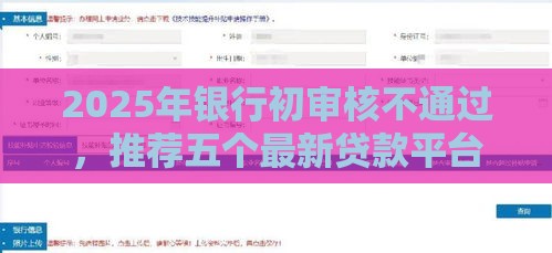 2025年银行初审核不通过，推荐五个最新贷款平台都