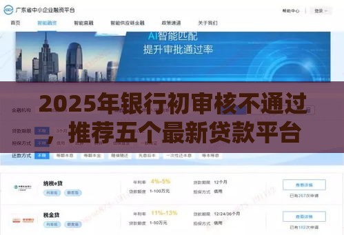 2025年银行初审核不通过，推荐五个最新贷款平台都