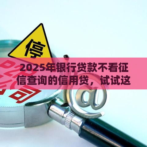 2025年银行贷款不看征信查询的信用贷，试试这五个最新网贷通过率高的平台