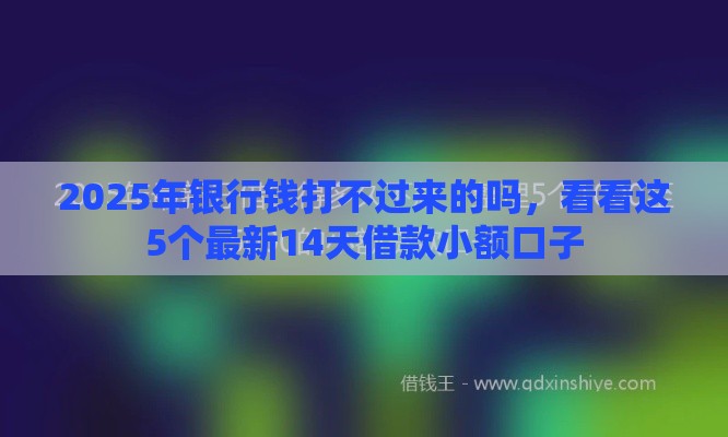 2025年银行钱打不过来的吗，看看这5个最新14天借款小额口子