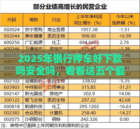 2025年银行押车好下款吗安全吗，看看这五个最新人体器官贷款平台