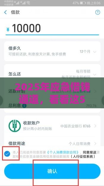 2025年应急借钱通道，看看这5个最新通过率高的贷款平台