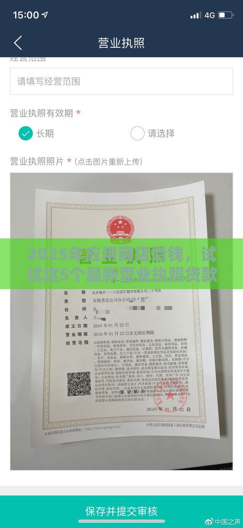 2025年应用商店借钱，试试这5个最新营业执照贷款平台