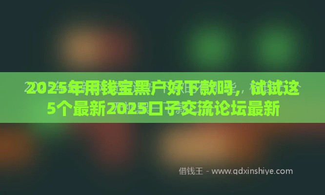 2025年用钱宝黑户好下款吗，试试这5个最新2025口子交流论坛最新