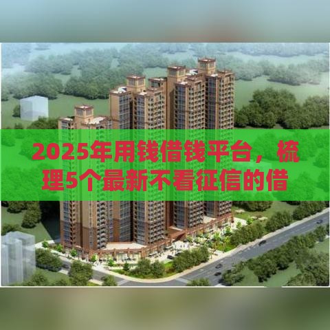 2025年用钱借钱平台，梳理5个最新不看征信的借钱正规平台