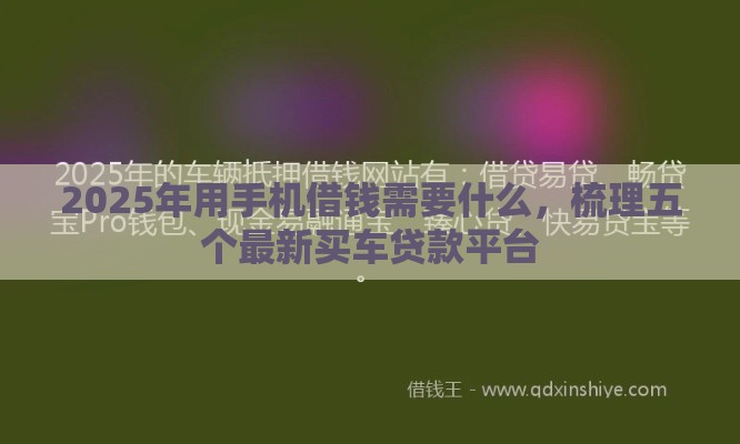 2025年用手机借钱需要什么，梳理五个最新买车贷款平台