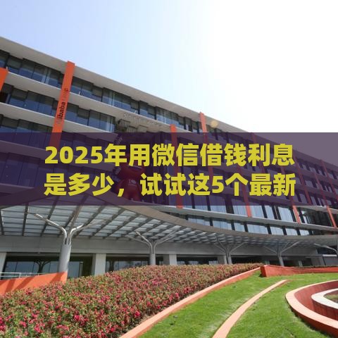 2025年用微信借钱利息是多少，试试这5个最新网商贷平台