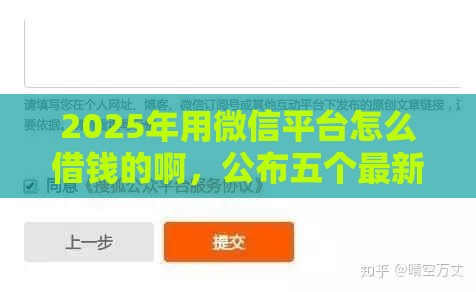 2025年用微信平台怎么借钱的啊，公布五个最新黑网贷口子大全