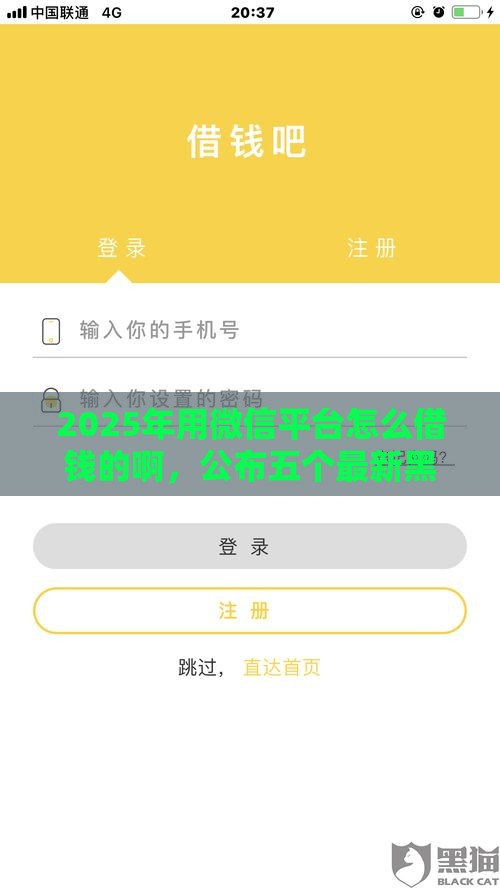 2025年用微信平台怎么借钱的啊，公布五个最新黑网贷口子大全