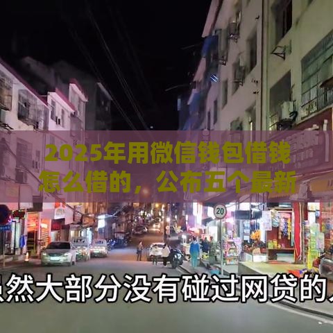 2025年用微信钱包借钱怎么借的，公布五个最新到底什么软件可以借钱黑户