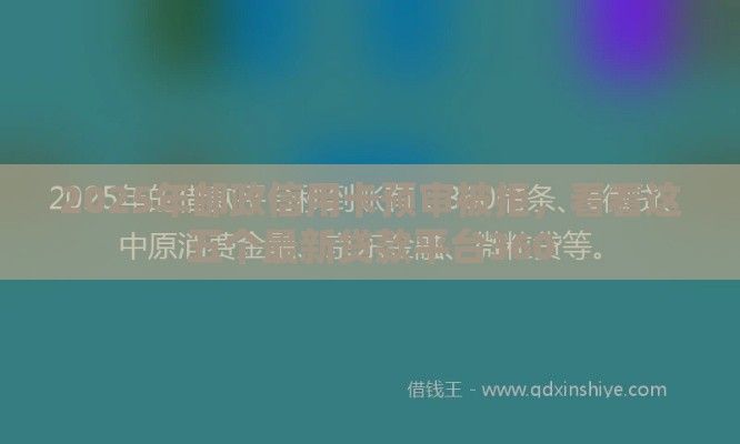 2025年邮政信用卡预审被拒，看看这五个最新贷款平台360