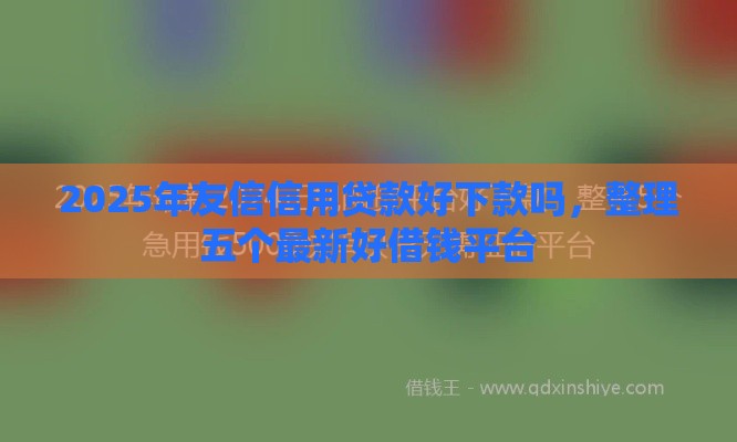2025年友信信用贷款好下款吗，整理五个最新好借钱平台