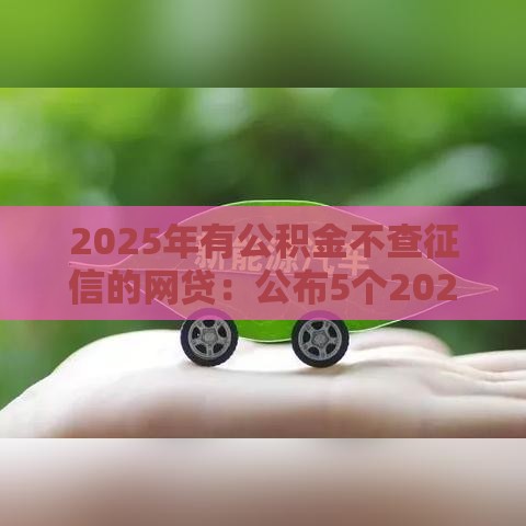 2025年有公积金不查征信的网贷：公布5个2025热门最早的网贷平台