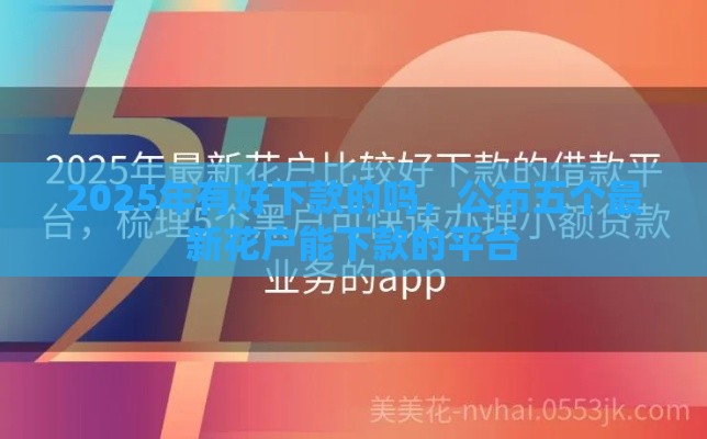 2025年有好下款的吗，公布五个最新花户能下款的平台