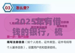 2025年有借钱的银行，梳理五个最新能借到钱的网贷平台