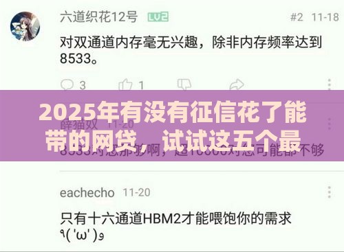 2025年有没有征信花了能带的网贷，试试这五个最新黑户烂户能过的购物平台