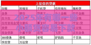2025年有哪一些小额贷容易下款，公布5个最新不查询征信网贷平台