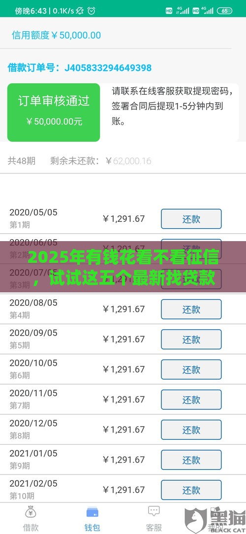2025年有钱花看不看征信，试试这五个最新找贷款平台