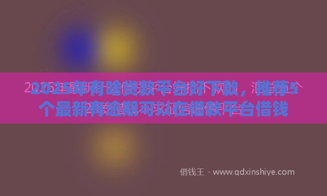 2025年有啥贷款平台好下款，推荐5个最新有逾期可以在借款平台借钱