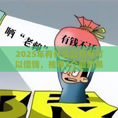 2025年有什么公众号可以借钱，推荐5个最新黑名单贷款平台