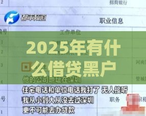 2025年有什么借贷黑户也可以贷款吗，推荐五个最新不看征信的借款平台百分百通过