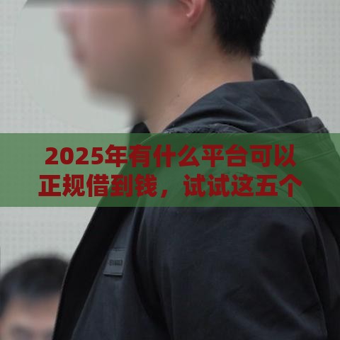 2025年有什么平台可以正规借到钱，试试这五个最新征信花了小额贷款正规平台