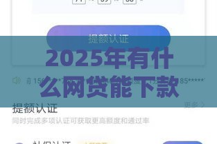 2025年有什么网贷能下款，分享5个最新哪些贷款平台可靠