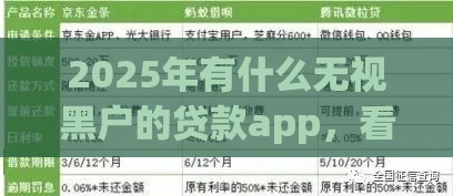 2025年有什么无视黑户的贷款app，看看这五个最新不查征信的借钱平台