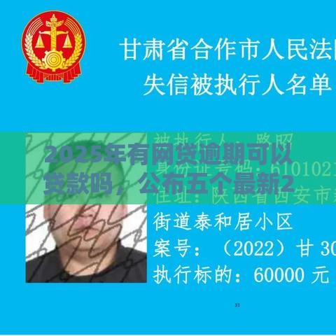 2025年有网贷逾期可以贷款吗，公布五个最新2025比较好下款的借款平台