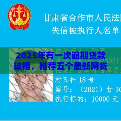2025年有一次逾期贷款被拒，推荐五个最新网贷推广平台
