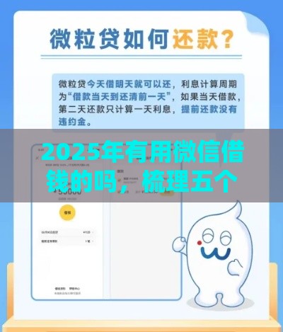 2025年有用微信借钱的吗，梳理五个最新银行贷款平台