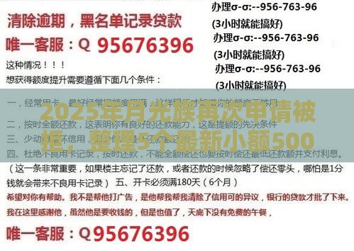 2025年月光族再次申请被拒，整理5个最新小额5000贷款平台