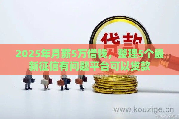 2025年月薪5万借钱，整理5个最新征信有问题平台可以贷款